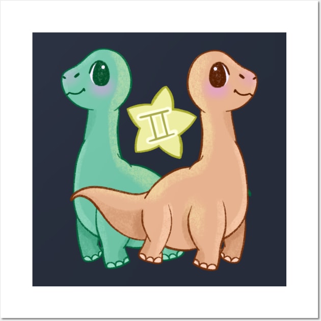 Gemini Brachiosaurus Wall Art by MailoniKat